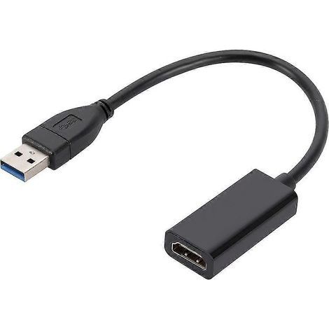 Adaptateur USB 3.0 vers HDMI HD 1080p, convertisseur USB vers HDMI Thunderbolt, câble adaptateur audio/vidéo externe pour ordinateur portable, PC, MacBook, Samsung, Huawei (1/5)