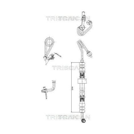 Tuyau hydraulique, direction TRISCAN 8516 23007 MERCEDES-BENZ 202 466 14 81