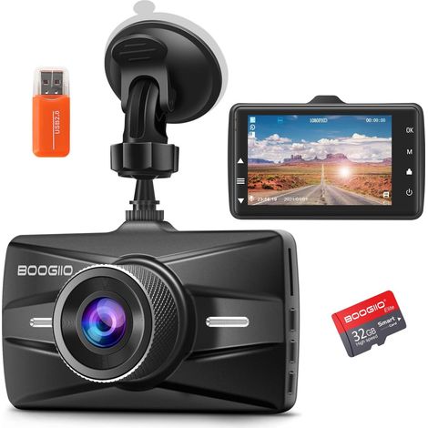 Dashcam Voiture Avant 1080P,Camera Voiture 3 pouce IPS Écran,Dash Cam Grand Angle 170°,Camera Embarquée Voiture avec carte SD 32G,Vision Nocturne,HDR,Enregistrement en Boucle,Capteur G,Parking Monitor (1/5)