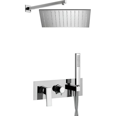 Einhebel-Brauseset 350 mm  aus verchromtem Messing - Alpi