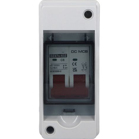 2-poliger 1000V DC 6A Leistungsschalter, IP65 wasserdichter Trennschalter, Gehäuse für Photovoltaik-Solarmodule (1/5)