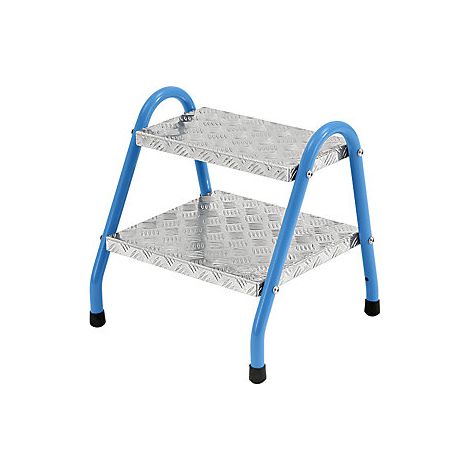 Escalerilla de tubo de acero  estándar  2 peldaños  en azul
