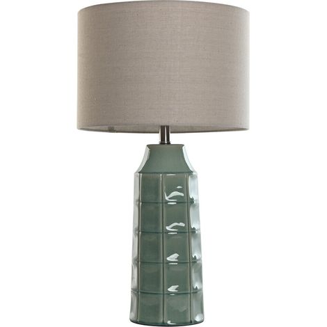 Lampara Sobremesa Gres Lino 38X38X71 Verde (1/5)