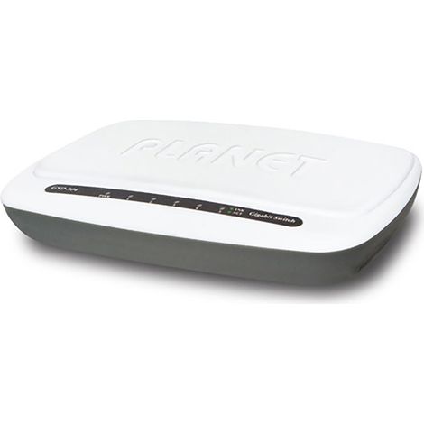 BeMatik - Concentrador de red ethernet de 1 Gigabit de 5 puertos modelo Planet GSD-504