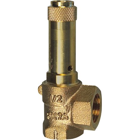 Riegler Eck-Sicherheitsventil, Flüssigkeiten, G 1/2, Ansprechdruck 15 bar