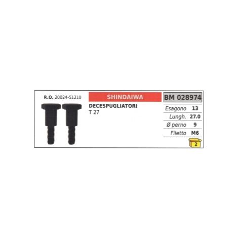 Vite frizione SHINDAIWA decespugliatore T27 20024-51210 esagono 13mm Øperno 9mm