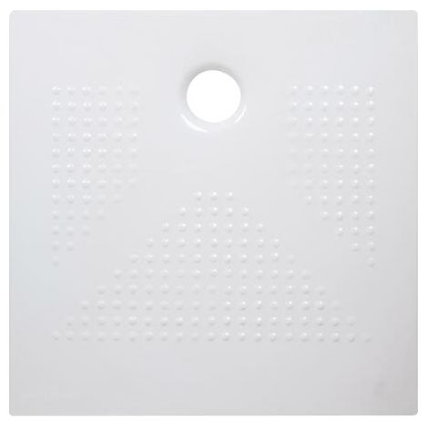 Receveur de douche céramique ultra-plat 3,5 cm blanc 80x80cm (1/2)