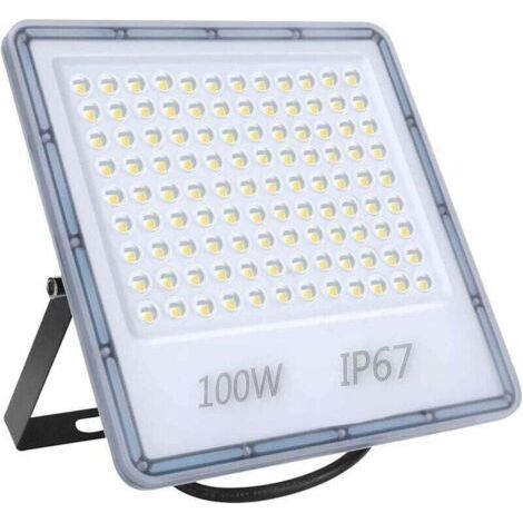 100W LED Projecteur Lumière Extérieur, 8000LM Éclairage de Sécurité Extérieur, Imperméable IP67, Blanc Froid 6500K Pour Patio, Jardin, Garage, Terrasse, Square, Usine, Entrée (1/4)