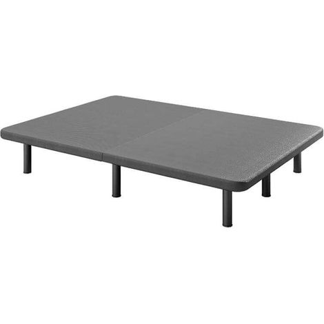 Piètement rembourré fendu 3D Mesh Respirant Gris avec pattes  150x190 cm