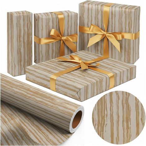 Dekoratives Papier Gold Kraft X-Strong 38cmx20m