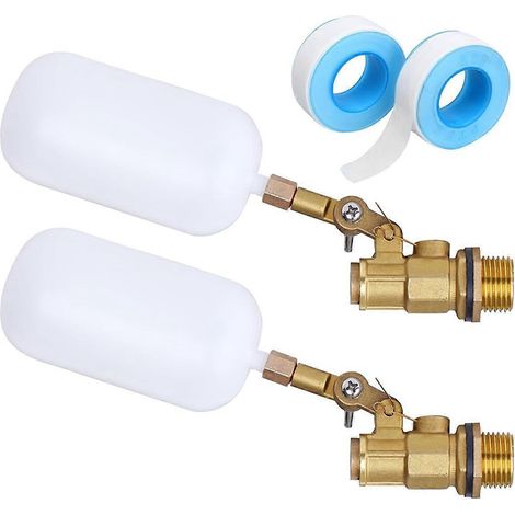 Lot de 2 flotteurs à eau 1/2 pouce, flotteur à bille en laiton - Photo couleur - (1/5)