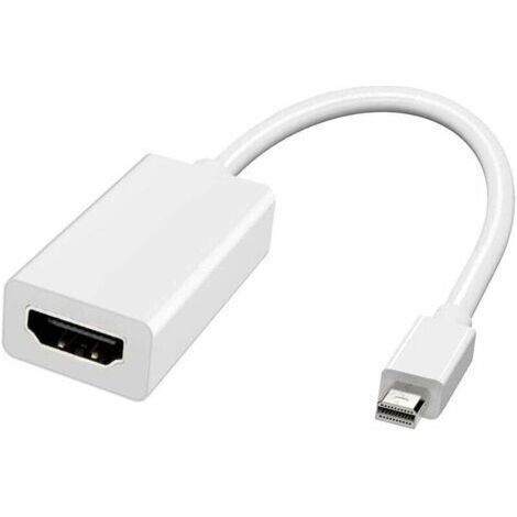 Mini DisplayPort-zu-HDMI-Adapter, Thunderbolt-zu-HDMI-Konverter für MacBook Air/Pro, Microsoft Surface Pro/Dock, Monitor, Projektor und mehr (1 Packung, Weiß) (1/5)