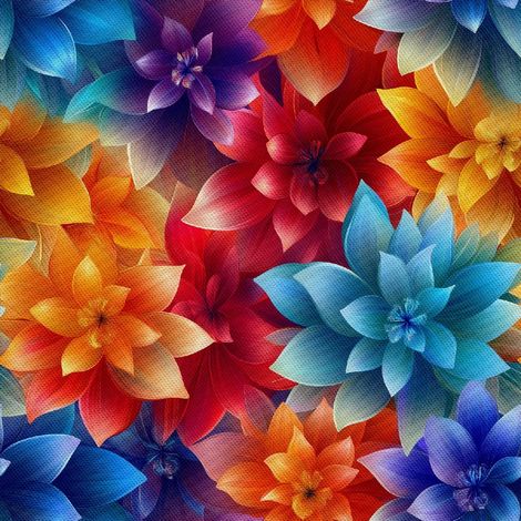 Tela decorativa para exteriores Oxford - Diseño floral colorido DX18041 (1/5)
