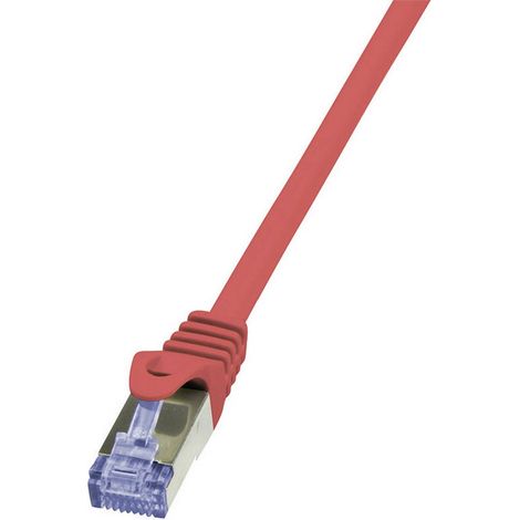 Câble réseau RJ45 CAT 6A S / FTP LogiLink - 2 connecteurs RJ45 - 3 m - Rouge - CQ3064S (1/4)
