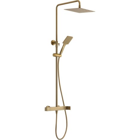 Sapho Cubemix - Brauseset mit Armatur, 25x25 cm, Gold matt CM139GB (1/5)