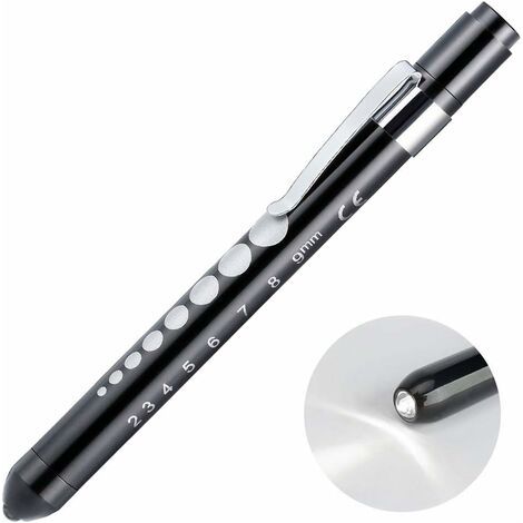 Lampe de stylo à LED avec jauge d'élève et détecteur de règle torche lampe de poche tactique lampes de stylo médicales pour infirmières médecins Fonepro (1/5)