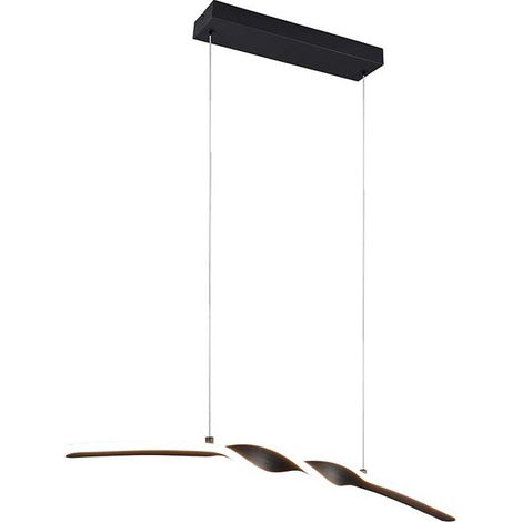 Hängelampe LED Pendelleuchte Wohnzimmer schwarz matt höhenverstellbar H 150 cm