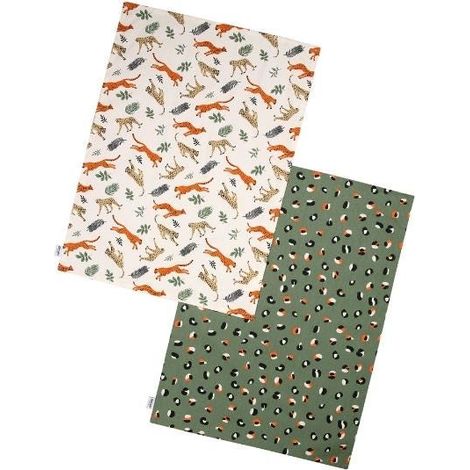 Dexam Leopard Print Set of 2 Tea Towels