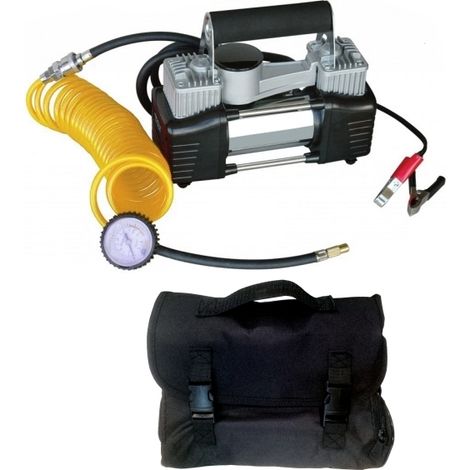 Mini compressore a doppio cilindro professionale con borsa/zaino 12V portatile