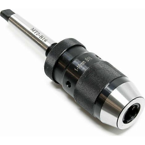 Mandrin de perçage MK2-B16 avec plage de serrage de 16 mm et adaptateur de mandrin à cône Morse intégré (1/4)
