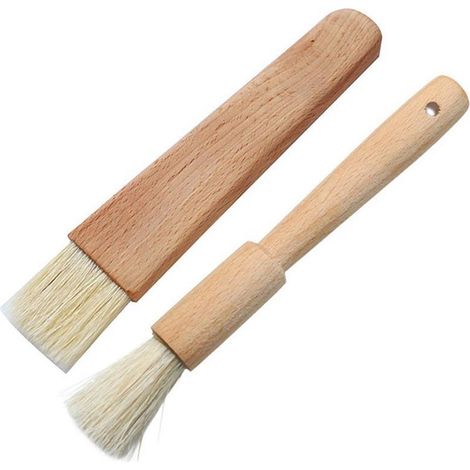 de 2 pinceaux à badigeonner pour barbecue avec manche en (1/4)