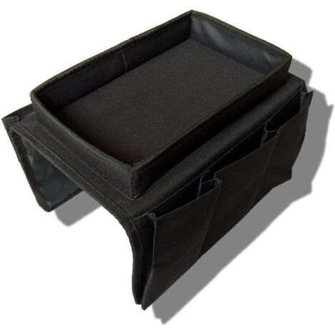 BUNTHAUS (Noir) Sac de rangement pour canapé, sac de rangement pour accoudoir de canapé, sac de rangement pour télécommande, sac de rangement pour la maison (1/4)