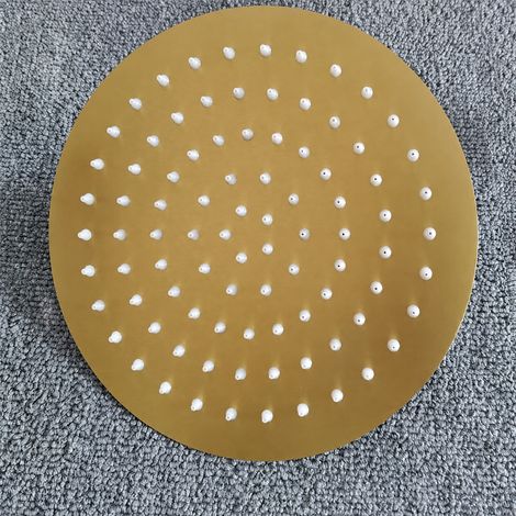 Douche de tête ronde 8 pouces or brossé pour salle de bain 25 × 25 × 10 cm 500 g – Livraison gratuite (1/5)