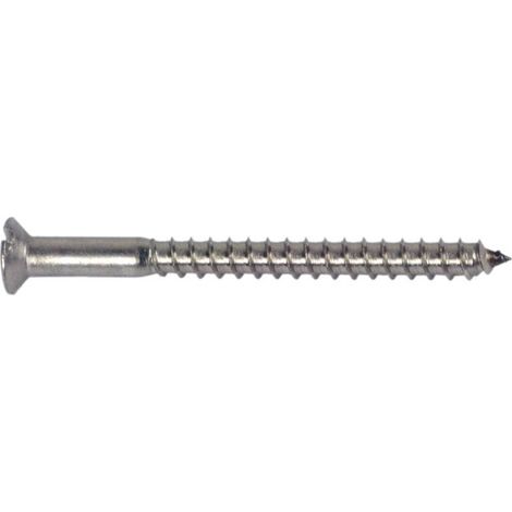 200 Vis à Bois Tête Fraisée Fendue F/Partiel 4 x 40 mm - DIN 97 - Inox A2 - D-Work