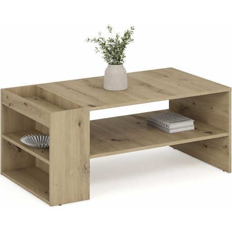 Mesa de centro Houston 1946, Roble Artisan, 42x55x100cm, Diámetro: 0, Aglomerado laminado, Angular