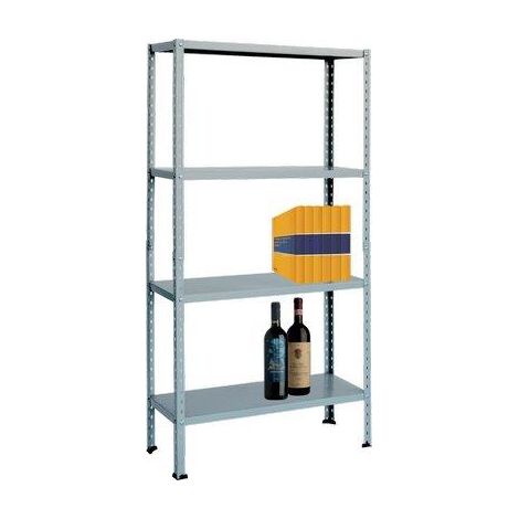 SCAFFALE KIT 4 RIPIANI ASTE SPEZZATE PROMETAL - VERN BIANCO CM 30X80 H.CM 151- 1 confezioni
