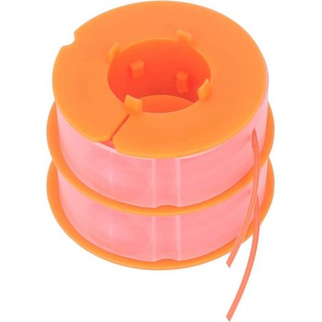 Jeffergarden 2 Stück Freischneider-Spulenfaden, Ersatzspulenfaden für Rasenmäher, Nylon-Zubehör, passend für Bosch Art 30 Art 30FA (Orange) (1/5)