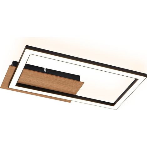 GBLY Lampada da soffitto LED - Lampada per camera moderna da 12 W Lampada in legno a 3000 K Luce bianca calda Lampada per corridoio rettangolare per salone, corridoio, sala da pranzo, ufficio