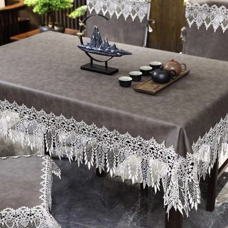 1 nappe rectangulaire Divers accessoire de table 140x200 cm polyester lavable pour repas familiaux fêtes Noël Thanksgiving (1/5)