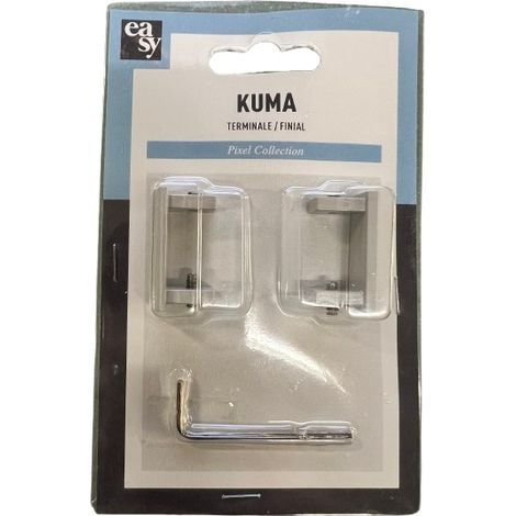 2PZ TERMINALE DECORATIVO PIATTO COL.TORTORA MOD.KUMA