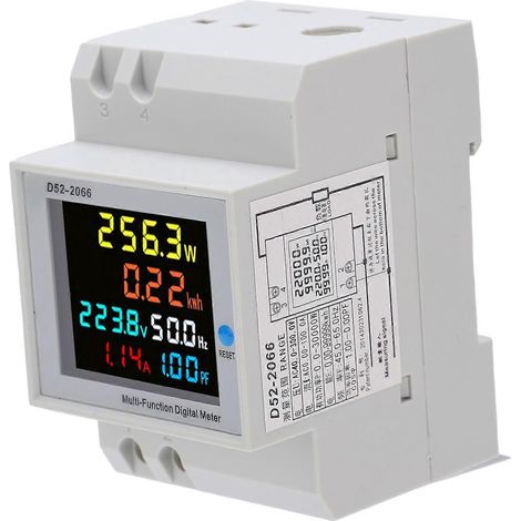 Compteur d'énergie domestique D522066, type sur rail, 220 V, monophasé intelligent, AC40.0300.0 V (1/4)
