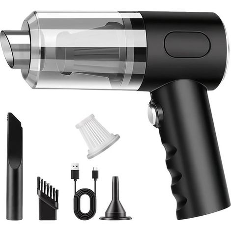 Aspirateur à main sans fil 3 en 1, aspiration puissante de 22 000 Pa, idéal pour la voiture, léger et compact, parfait pour les tapis, les poils d'animaux, les voitures, les bureaux et autres espaces. (1/2)