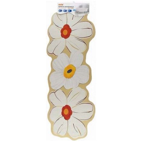 Tappeto Tappetino Arredo Da Bagno 38x118cm Con Motivo Floreale Antiscivolo 87224 - (1/4)