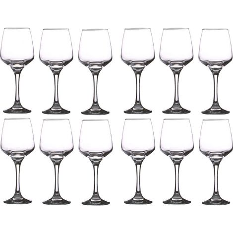 Lot de 12 verres à Vin 29,5 cl - Forme Harmonieuse pour Présentation de Table - Livraison gratuite