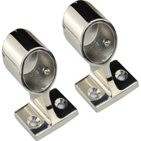 Support de Main Courante en Acier Inoxydable, 2 pièces, raccord Avant Gauche, matériel Marin de 25mm, for Tube de 25mm (1/5)