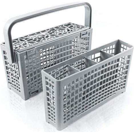 Besteckkorb für Geschirrspüler [23 x 8,5 und 4,5 x 13,5 cm]. Geschirrspülerkorb mit innovativer 2-in-1-Lösung – Universeller, hitzebeständiger Geschirrspüler-Besteckkorb. (1/5)