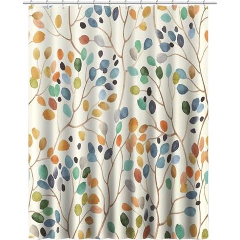 Duschvorhang Schimmelresistenter Duschvorhang Antibakteriell Waschbarer Badezimmervorhang aus Polyester Boho Stil für Bad und Badewanne 180 x 200 (1/5)