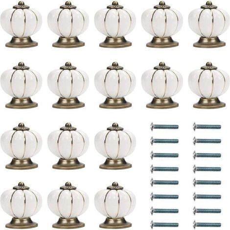 Bouton Ceramique, Bouton de Meuble Rond Vintage Tiroirs et Placard(Lot de 16) (1/4)