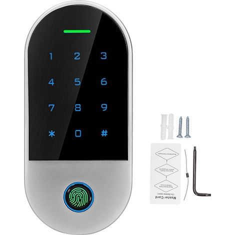 Control de acceso mediante teclado, metálico IP66, RFID de 125 kHz, Bluetooth, lector de huellas dactilares y tarjeta de contraseña para sistemas de seguridad en el hogar y la oficina. (1/5)