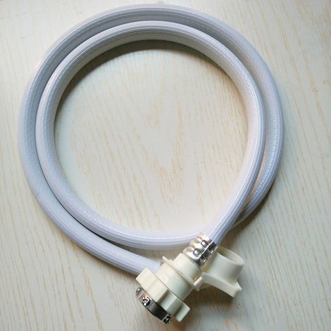 PVC-Waschmaschinen-Zulaufschlauch mit Stahlanschluss, Verlängerungsrohr, Waschmaschinen-Wassereinspritzschlauch, 2 m / 78,7 Zoll (1/4)