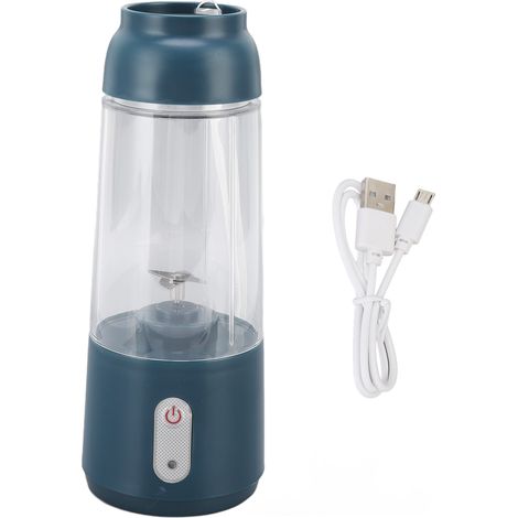 Verre mixeur électrique 300 ml batterie 1200 mAh fonctionnement une touche charge USB mixeur portatif sécurité pour bureau vert foncé (1/5)