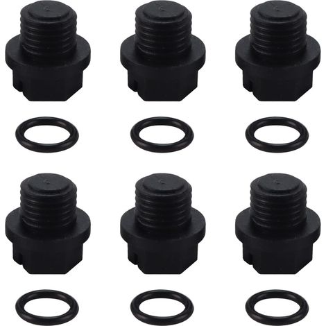 Lot de 6 Bouchons de vidange de Piscine avec Joints, pièces de Pompe essentielles pour Une Fermeture sécurisée du Drain (1/5)