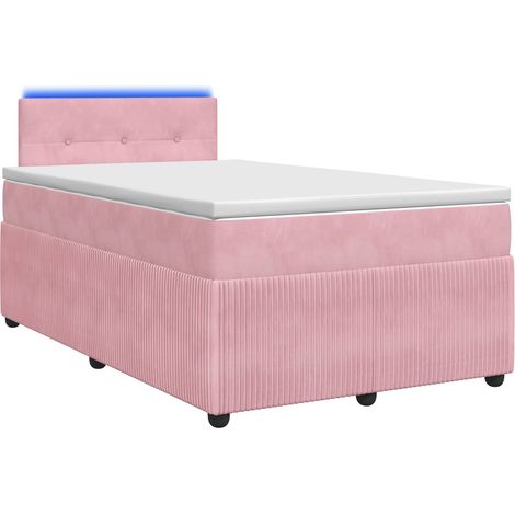 Lit boxspring avec matelas Rose 120 x 190 cm Velours (1/5)