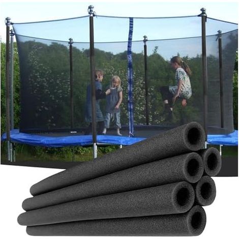 6 Schaumstoffschläuche für Trampolin-Schutzhüllen, tragbare Stangen-Ersatzsysteme, 88 cm, Schwarz - (1/5)