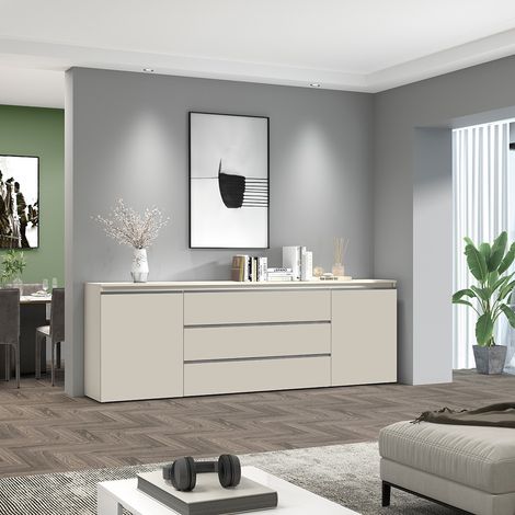 Buffet/bahut moderne 240 cm coloris cachemire Maeva (1/5)
