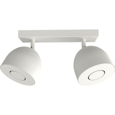 LUMICOM CAMPANELLA Plafoniera, 2X GU10, max 33W, metallo, bianco, D.12cm (1/2)